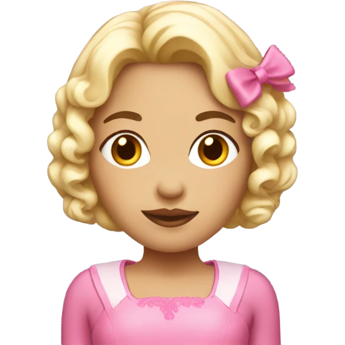 Pink coquette girl emoji