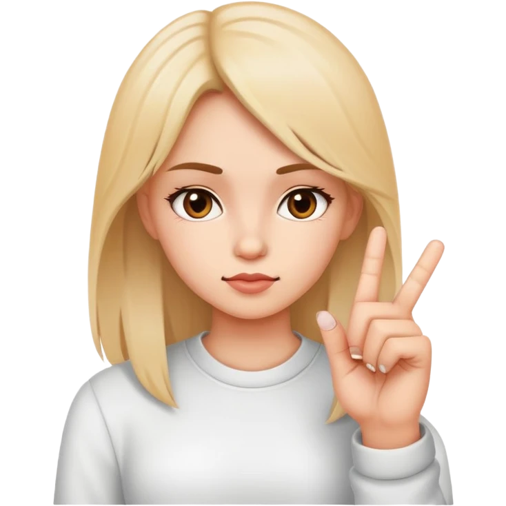 Girl with middle finger  emoji