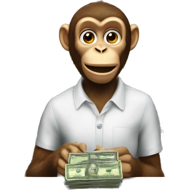 Monkey behind the cash register emoji