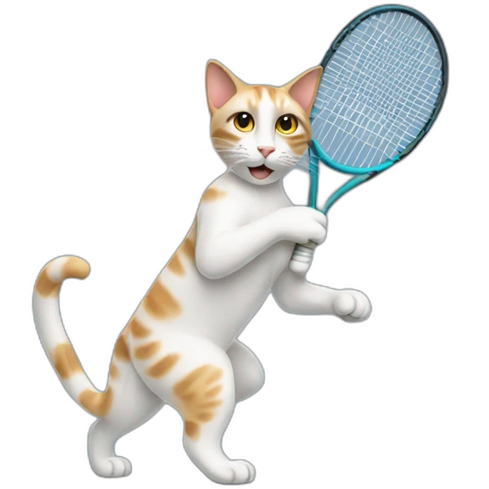 Cat tennis emoji