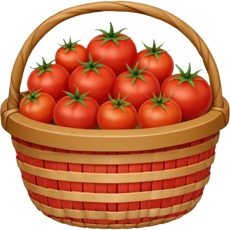 tomato and other fruits in basket emoji
