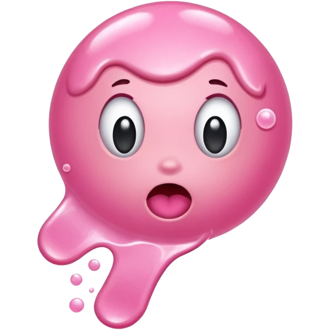 chewed bubble gum splash emoji