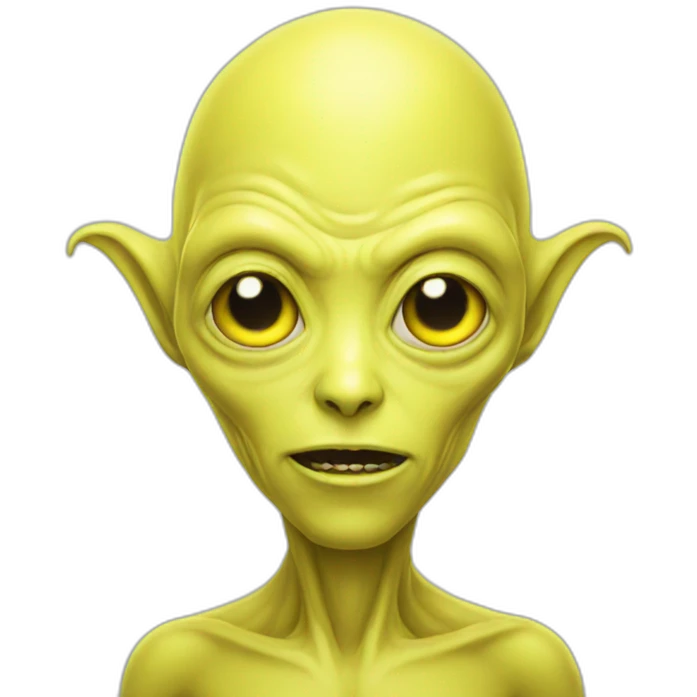Yellow alien emoji