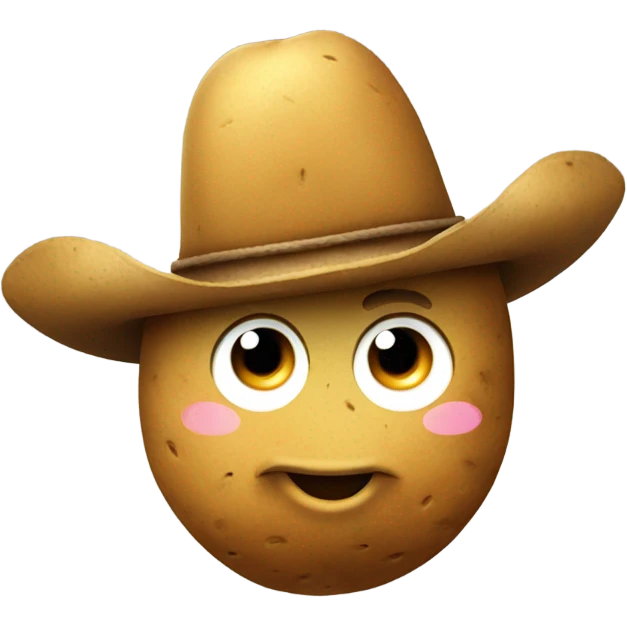 Potato wearing a cowboy hat emoji