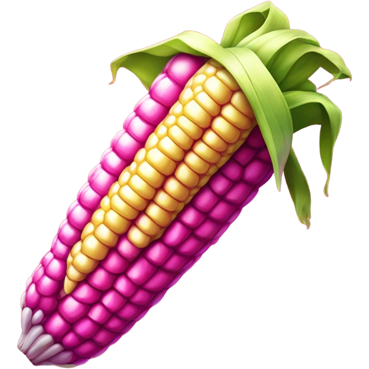 Hot pink corn on the cob  emoji