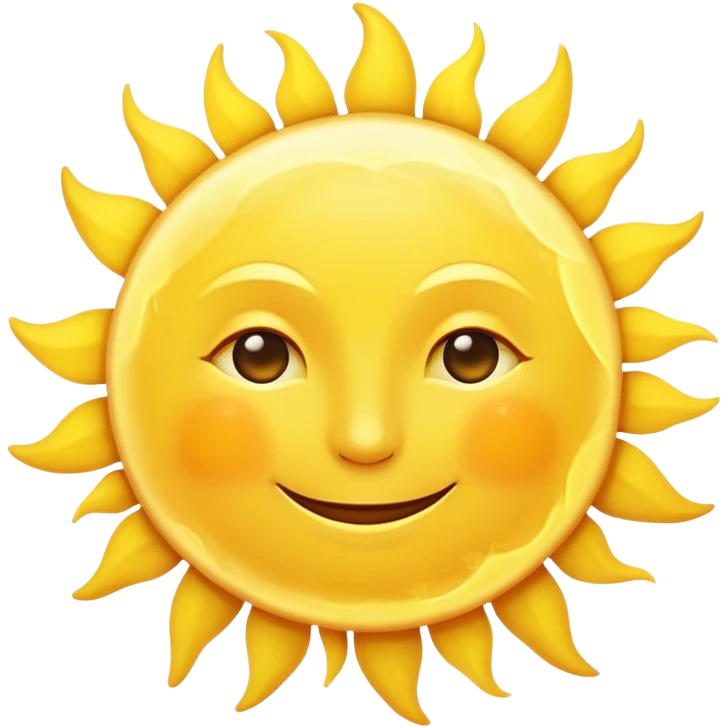 big sun with small tiny yellow moon moon beside it  tiny moon beside it smiling emoji