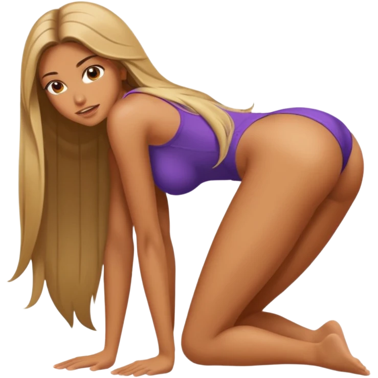 Sexy girl bent over emoji