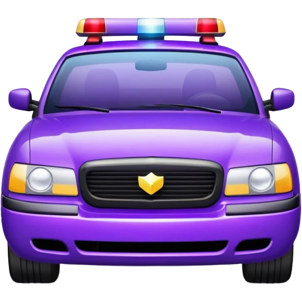 glitter purple police car light emoji