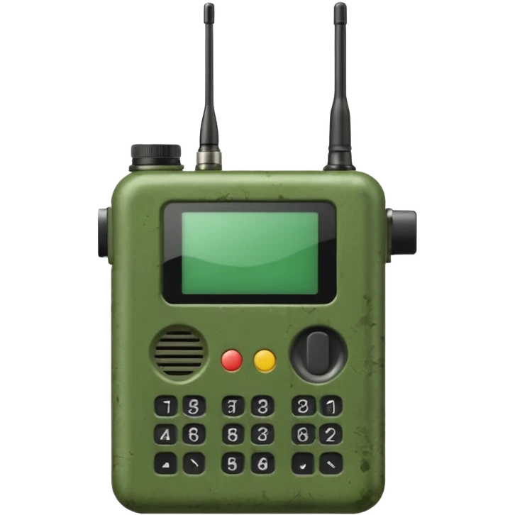 Army talkie with green casing
 emoji