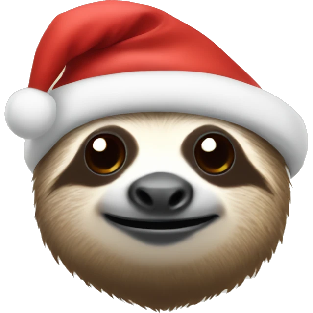 Sloth with Santa hat emoji