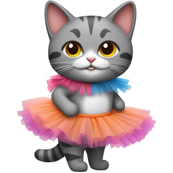 Cat wearing a tutu emoji