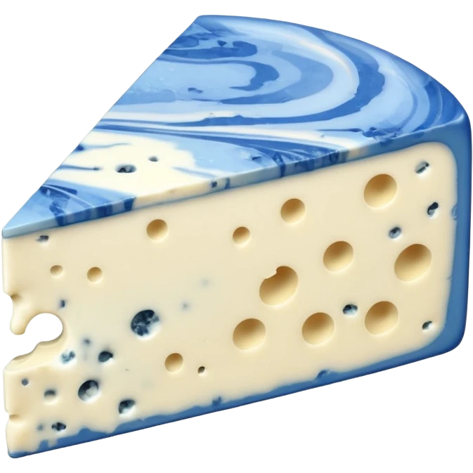 blue french cheese emoji