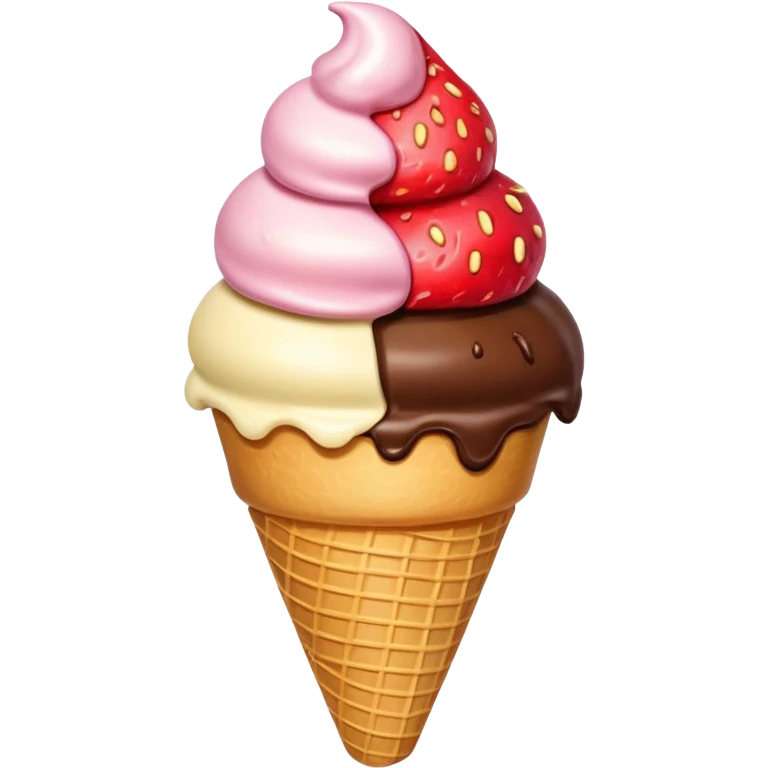 two or three scoops stacked in a cone emoji