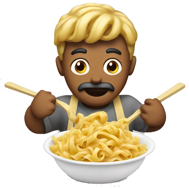 Eating pasta man emoji
