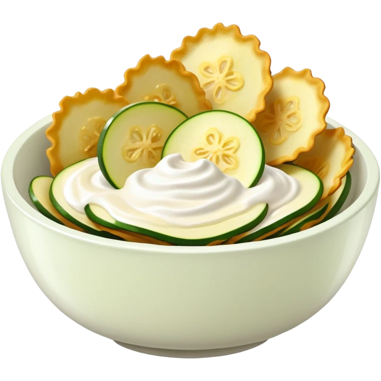 Zucchini chips and yogurt  emoji