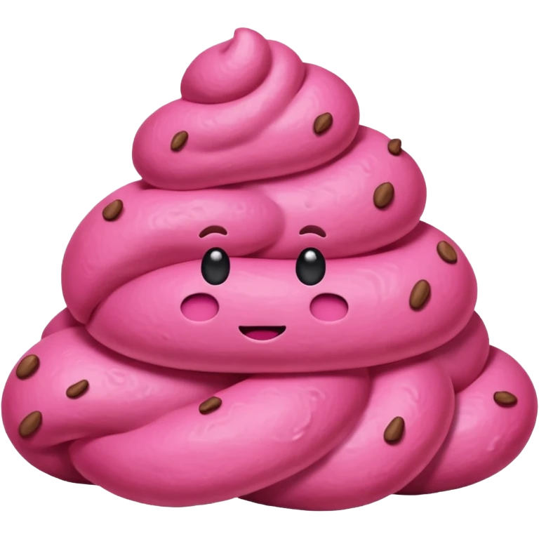 Pink 💩 realistic emoji