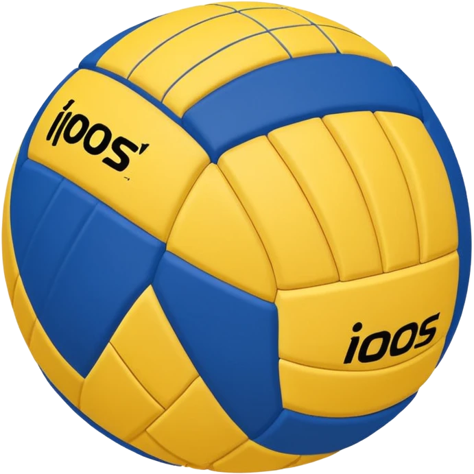 Pelota de voley azul amarillo y blanco emoji