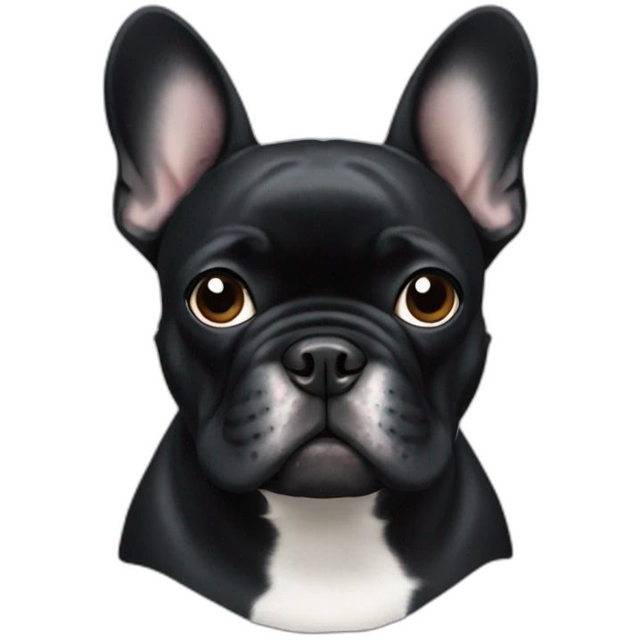 Black French bulldog emoji