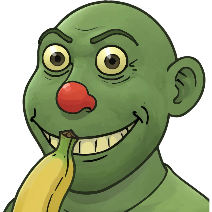 Cloun banana emoji