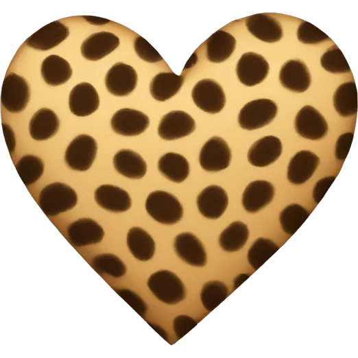 cheetah print heart  emoji