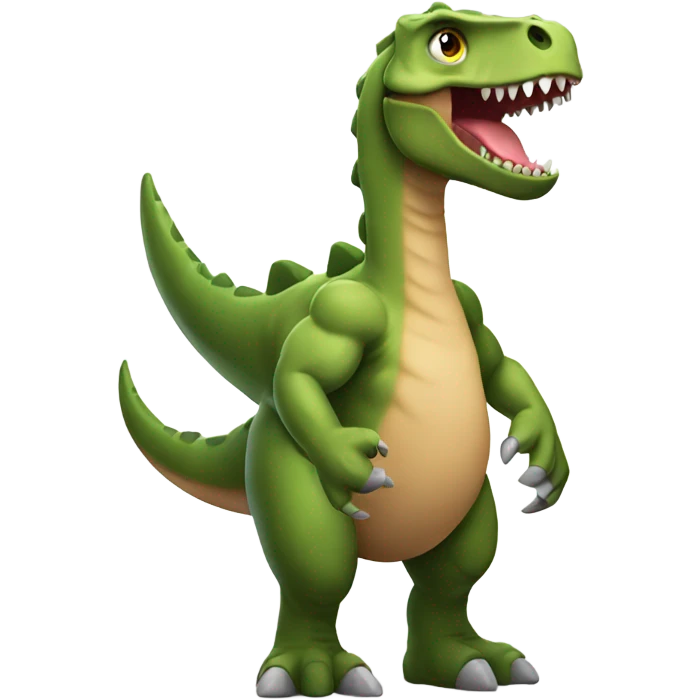 Dinosaur with buff arms emoji