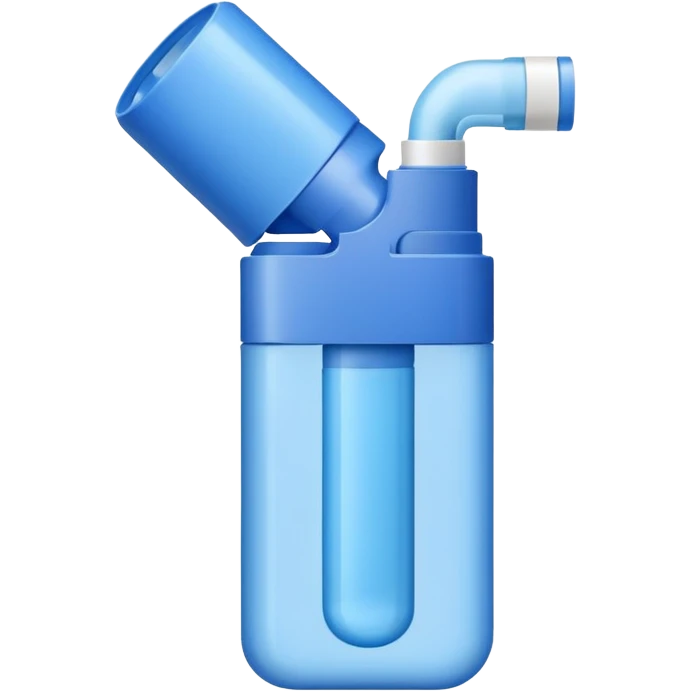 blue inhaler emoji