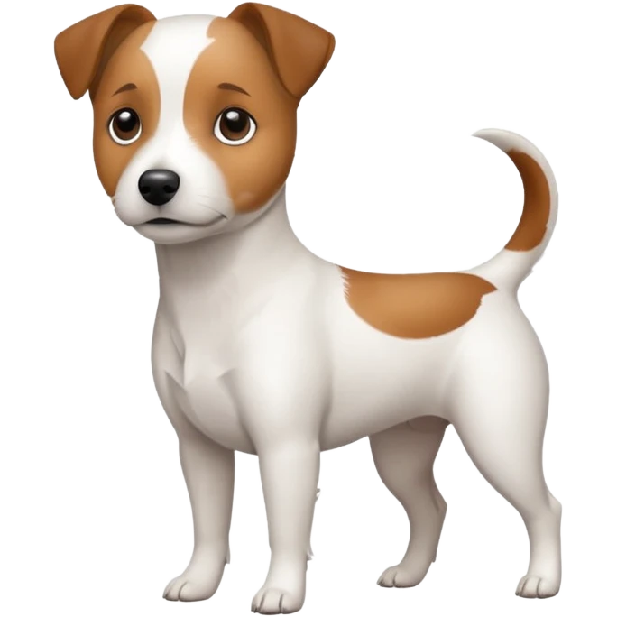 a white jack russell cross emoji