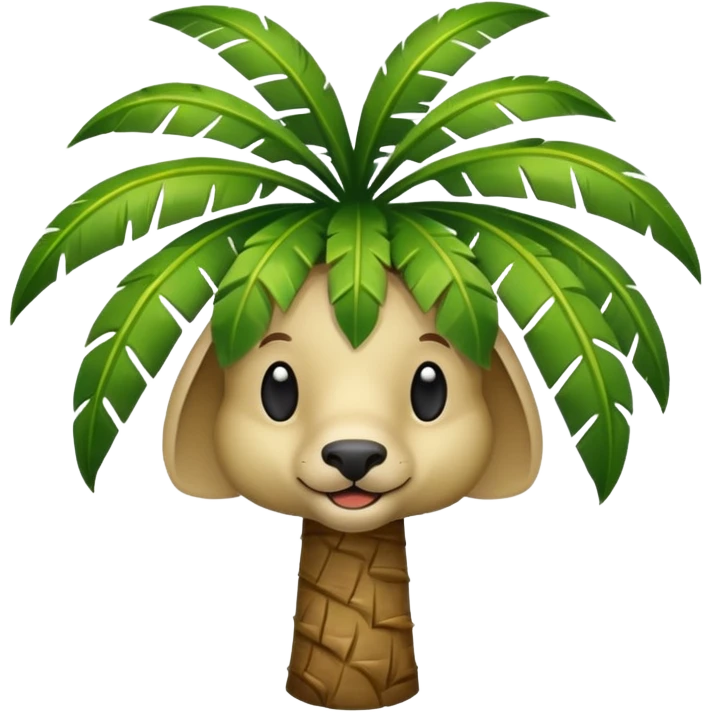 un animal avec une coupe de palmier emoji