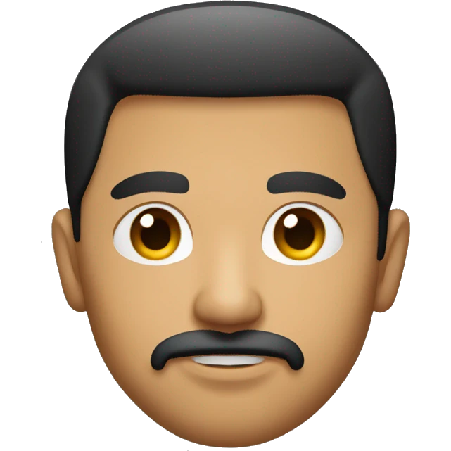 Young Mexican cholo with thin mustache and goatee  emoji