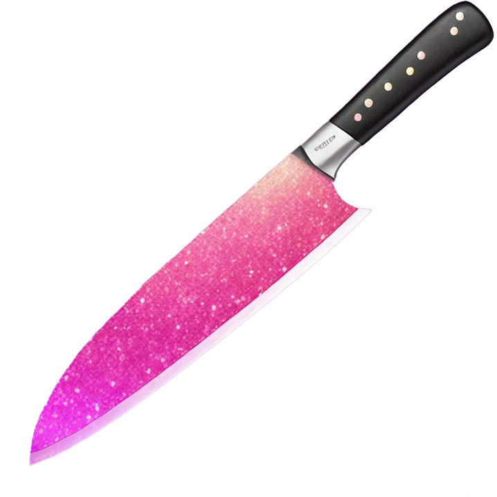 Pink ombre knife with glitter  emoji