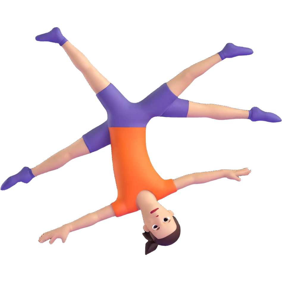 person doing aerial acrobatics emoji