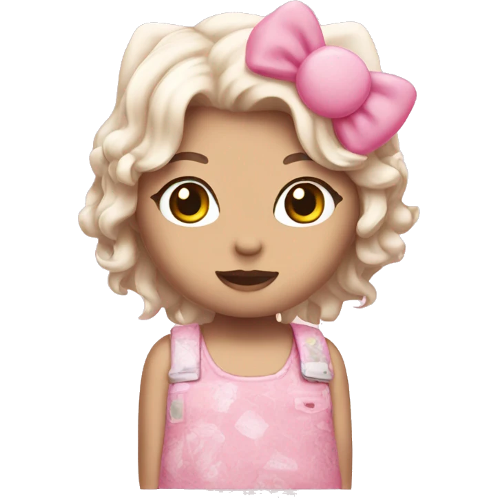 Aesthetic pink hello kitty emoji