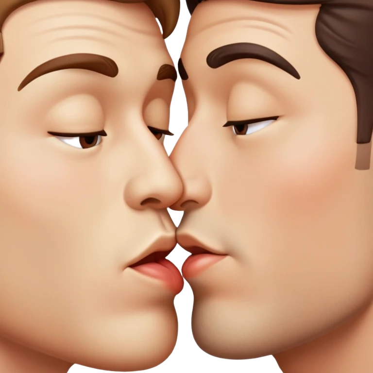 Три целующихся мужика  emoji