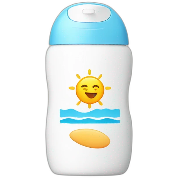 Sunscreen bottle emoji
