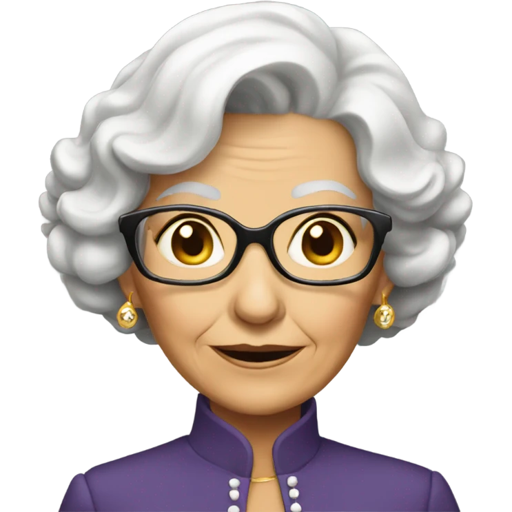 Classy older lady  emoji