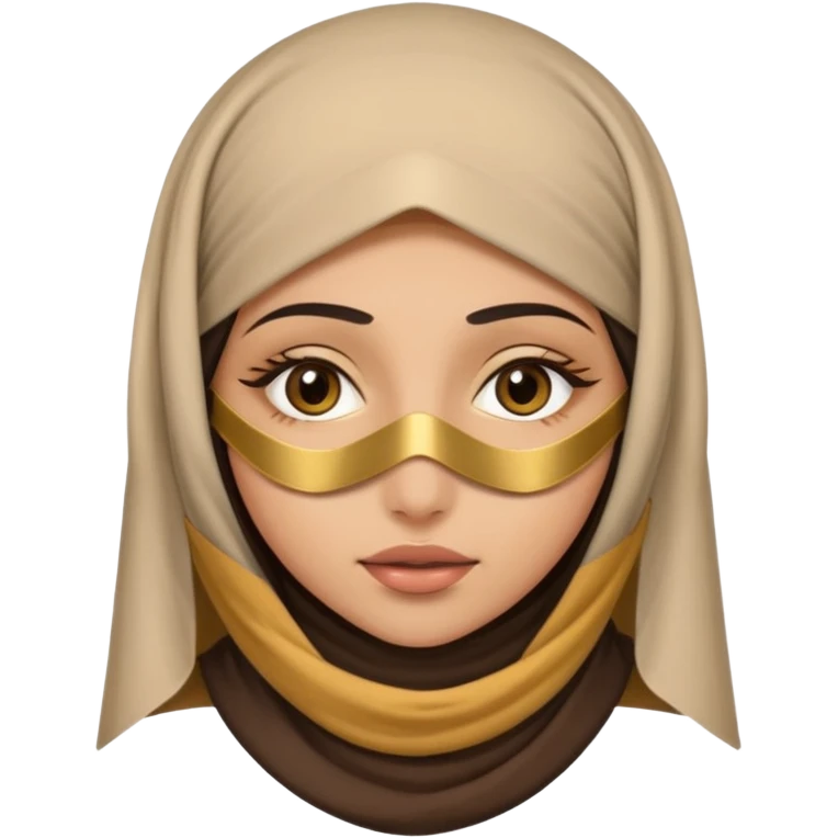 arab GIRL with niquab cover eye emoji