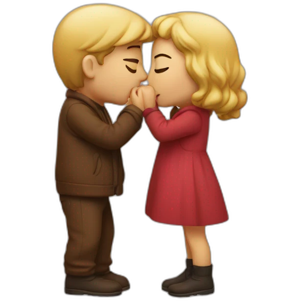 two lovers kissing emoji