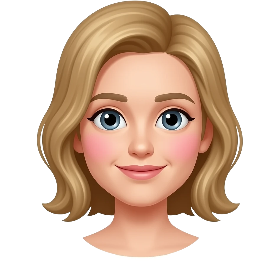 can u generate a blushing emoji more pink cheeks like flushed look emoji