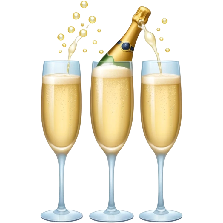 three tier tower of champagne glasses emoji