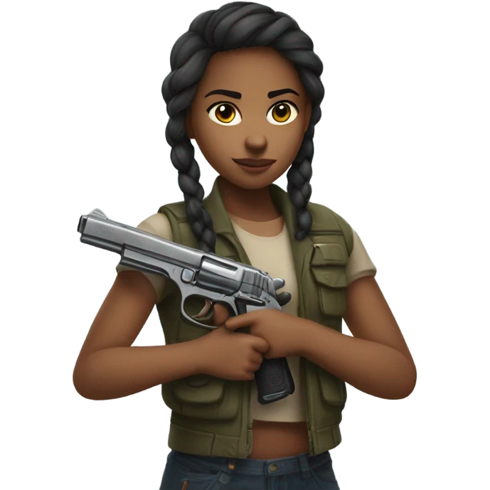 girl with gun emoji