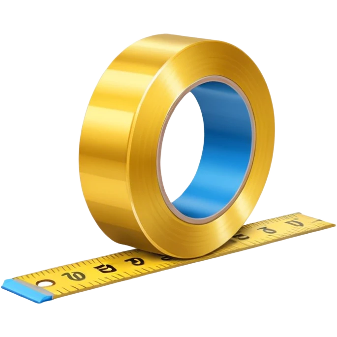 In Measure tape in gold  emoji