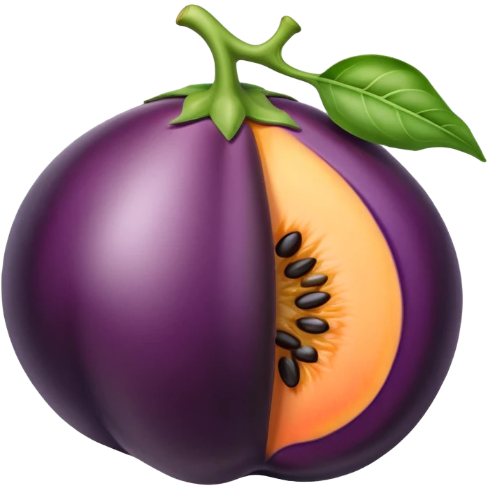 Aubergine in a Peach  emoji