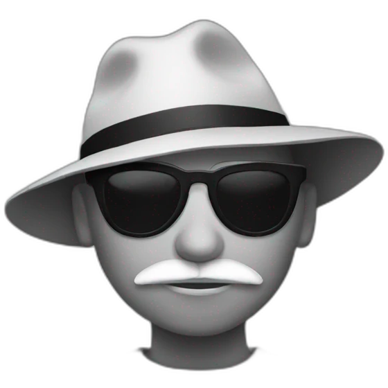 Noir avec du coton emoji