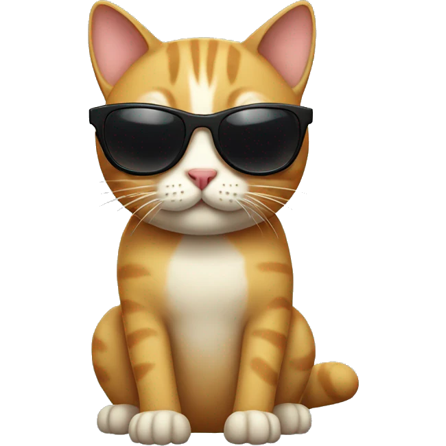 Cat with sunglasses emoji