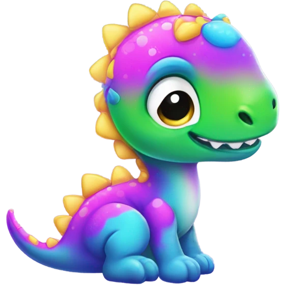Lisa frank baby dinosaur  emoji
