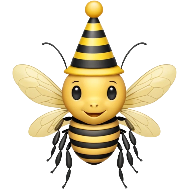 party hatted bee emoji