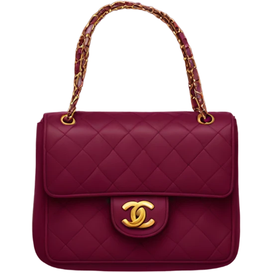 Burgundy Chanel bag  emoji
