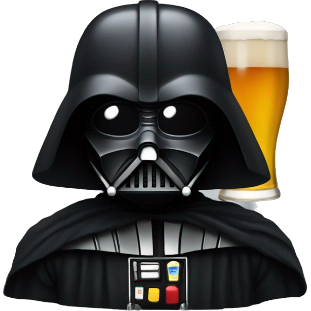 Dark Vador qui boit une bière emoji