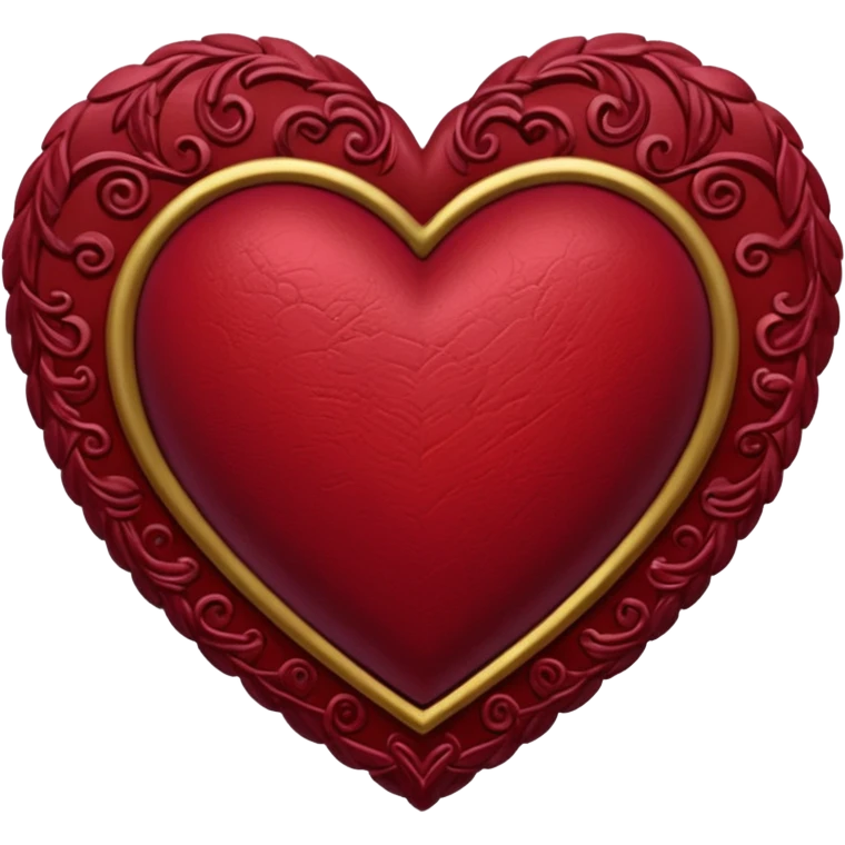Corazón vinotinto emoji