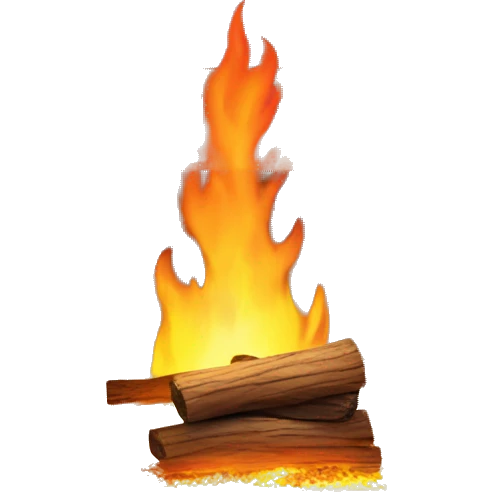 Hot cocos by a warm fireplace emoji